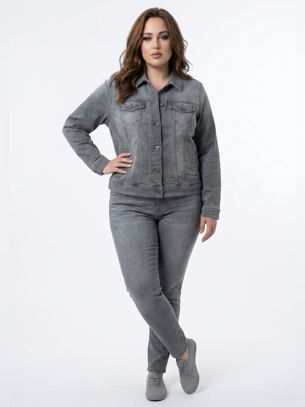 Torrid Jean Jacket Charcoal Gray 1